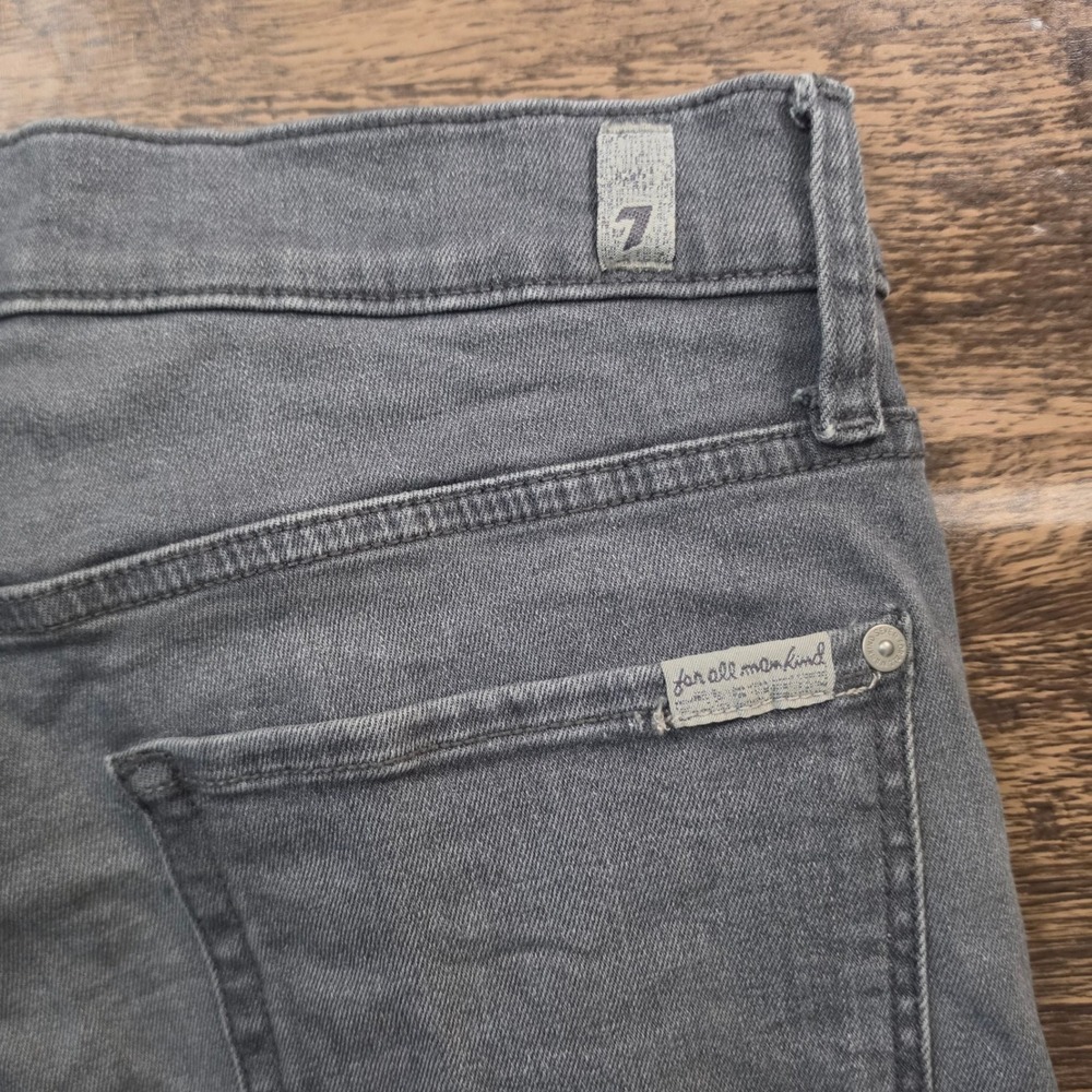 7 FOR ALL MANKIND Austyn Jeans Mens 33 Gray Relaxed Straight Leg Denim - Picture 6 of 6